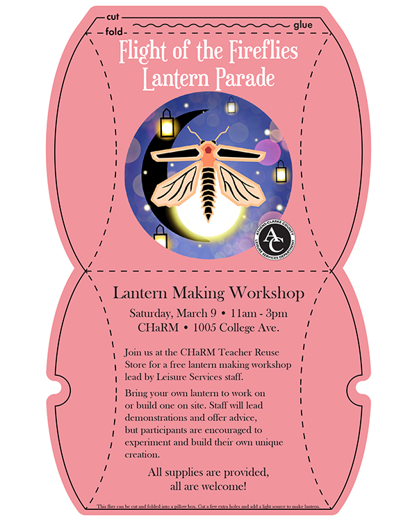 Flight of the Firefly lantern workshop flyer